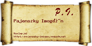 Pajenszky Imogén névjegykártya